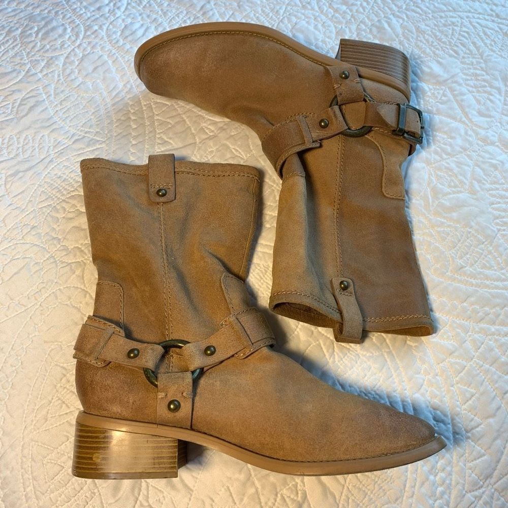 Jessica Simpson biker moto boot Inna leather size 8 1/2